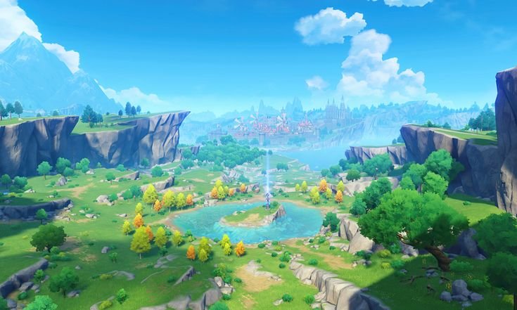 Genshin Impact open-world landscape