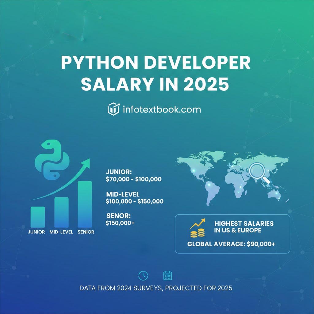Python developer salary in India and global market 2025