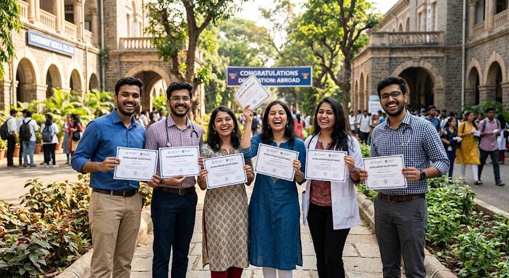 Free MBBS abroad for Indian students scholarship celebration